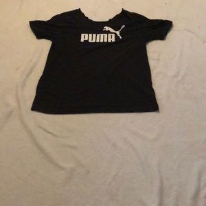 Black low cut T-shirt